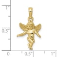 thumbnail image 2 of Finest Gold 10K Yellow Gold 3D Polished Solid Angel Pendant, 2 of 2