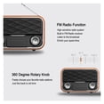 thumbnail image 4 of Retro Wood Wireless Bluetooth-Compatible5.0 Speaker Bass Outdoor Stereo Sound Box Vintage Soundbar ,High Sound, 4 of 6