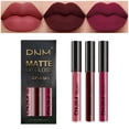 thumbnail image 1 of Ensemble de 3 Rouges à Lèvres Liquides Mats Rouges Foncés Violets 24 Heures, DNM Rouge à Lèvres Mat Teinture à Lèvres Longue Durée 24 Bavures Brillant à Lèvres Imperméable Ensemble Cadeau Rouges à Lèvres Mats Liquide Maquillage Femmes Rouge à Lèvres 06, 1 of 5