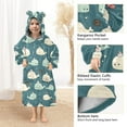 thumbnail image 4 of joogoo Wearable Blanket Hoodie for Cartoon Whales Flannel Sherpa Pocket 3-14 YR S, 4 of 7