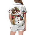 thumbnail image 6 of Gubotare Toddler Christmas Pajamas Girl Pajamas Set Girls Pjs Short Sleeve 2 Piece Sleepwear Button-Down Kids Nightwear Size 2t 3t (White,2-3 Years), 6 of 6