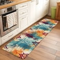 thumbnail image 2 of 2'x6' Rug Runners for Hallways Kitchen, Boho Orange Teal Red Non Slip Entryway Beside Floor Carpet Runner, Modern Abstract Splashing Art Washable Laundry Room Bedroom Throw Rugs Mat for Family Pet, 2 of 8