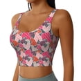 thumbnail image 2 of Fotbe Hearts for Valentines day Sujetador Deportivo Largo sin Aros para Mujer con Almohadillas y Soporte Medio, Transpirable y Absorbente, Camiseta Tipo Chaleco o Tank Top-Large, 2 of 8