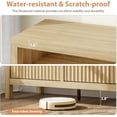 thumbnail image 5 of Fluted Storage Cabinet with Open Shelf,65" Morden Buffet Sideboard Coffee Bar Cabinet with Adjustable Shelves 4 Doors Coffee Bar Cabinet for Dining Room,Living Room,Hallway, 5 of 8