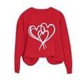 thumbnail image 4 of qucoqpe Valentines Day Sweatshirt for Women Funny Love Heart Graphic Pullover Tops Casual Valentine Long Sleeve Shirts, 4 of 7
