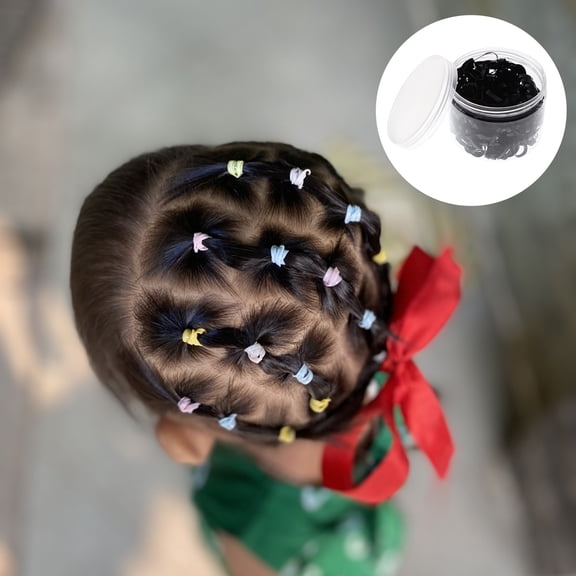ETHZZLE 500Pcs Black Hair Rubber Bands Stretch Easily to Hold All Hair Types Securely