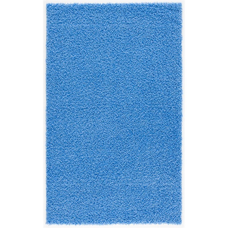 Malibu Collection Modern Shaggy Area Rug 8x10 Blue