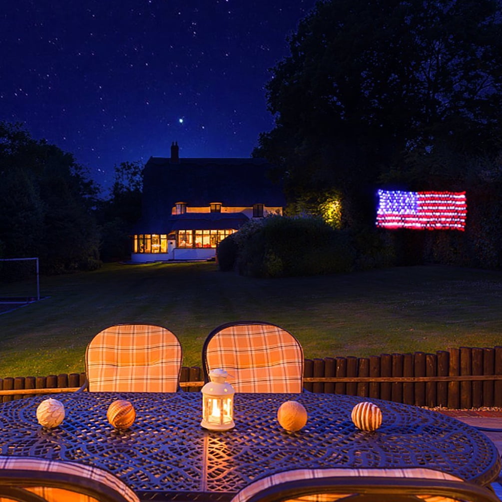 420LED American Flag Net Lights, 4th of July Independence Day Decoration