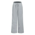thumbnail image 5 of YDFCWXW Women's Low Rise Loose Sweatpants Y2k Elastic Waist Wide Leg Lounge Sweat Pants Light Gray, L, 5 of 7