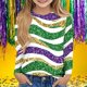 thumbnail image 4 of Tops de Manga Larga Lindo con Impresiones, Cuello Redondo Blusas Casuales, Poliéster Suave Mezcla de Spandex Camisas de Manga Larga para Mujeres, 4 of 5