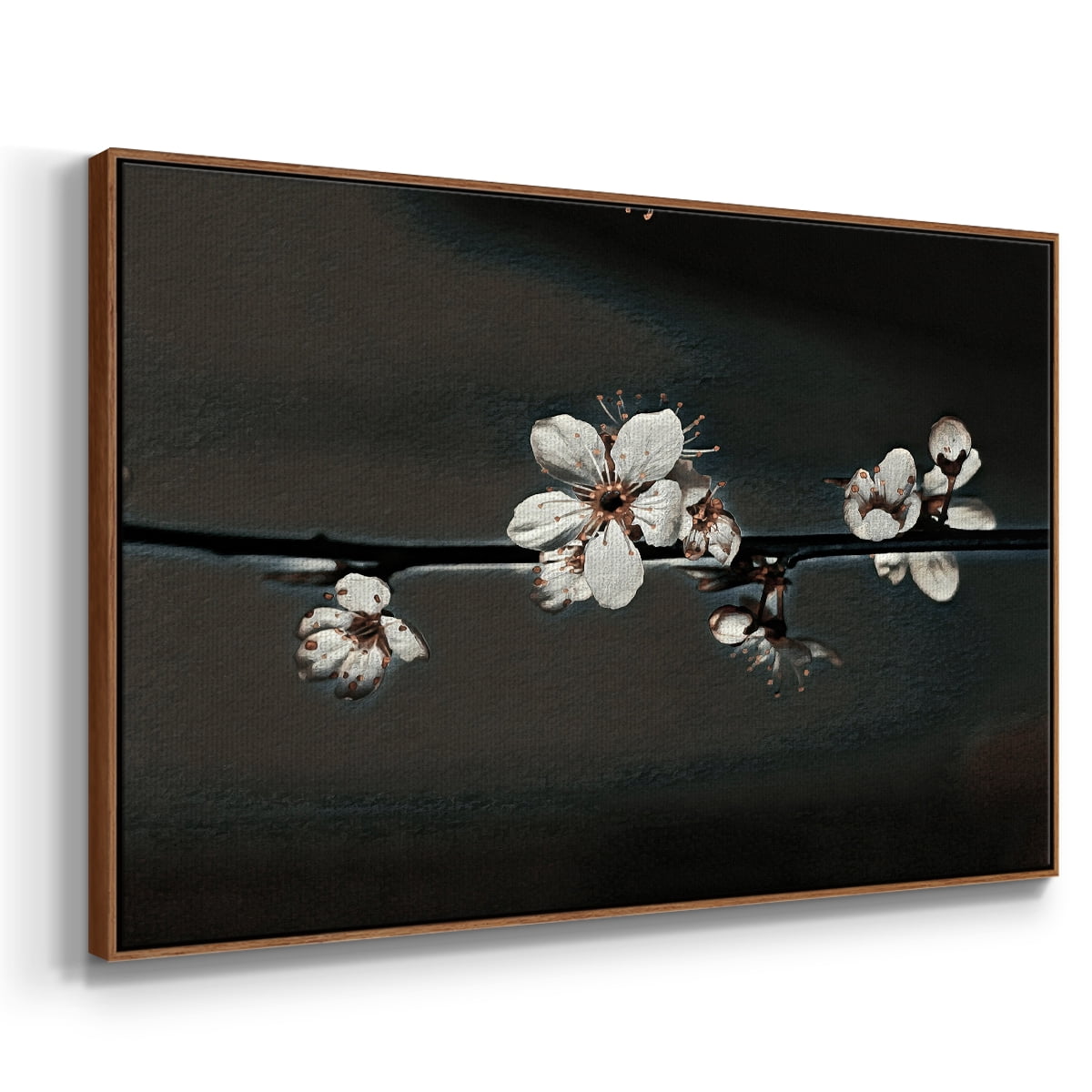 Vintage Botanical Print-XXXVIII By Wexford Home Framed in Walnut Wood Gallery Wrapped Canvas 25 in. x 37 in.