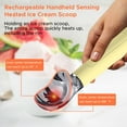 thumbnail image 4 of NEWEST Heated Ice Cream Scoop, Rechargeable Electric Ice Cream Scoop, Maximum Heating up to 158℉ for Hard Ice Cream (Yellow), 4 of 8