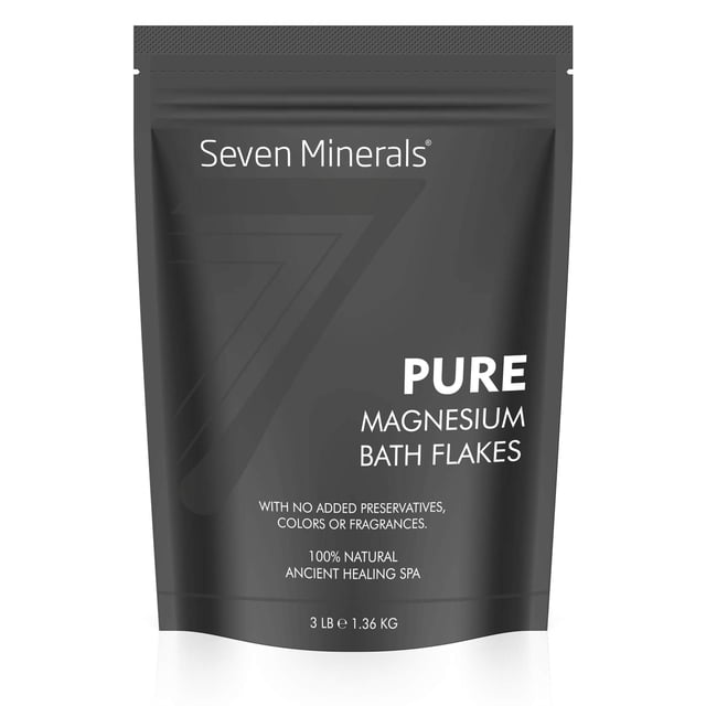 Hojuelas de cloruro de magnesio Seven Minerals, 1,36 kg, para remojar los pies