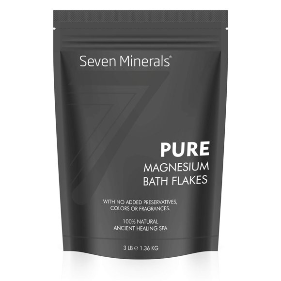 Hojuelas de cloruro de magnesio Seven Minerals, 1,36 kg, para remojar los pies