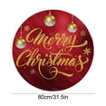 thumbnail image 3 of PONPRNGY Christmas Decoration Circular Carpet Snowflake Christmas Tree Pattern Floor Mat Holiday Party and Living Room Decoration 31.5x31.5in, 3 of 6