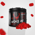 Bucked Up Woke AF PreWorkout Powder, Increased Energy, Cherry Candy