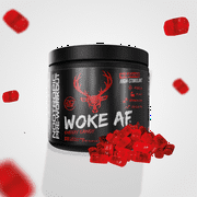 Bucked Up Woke AF Pre-Workout Powder, Increased Energy, Cherry Candy, 333 mg Caffeine, 20 Servings