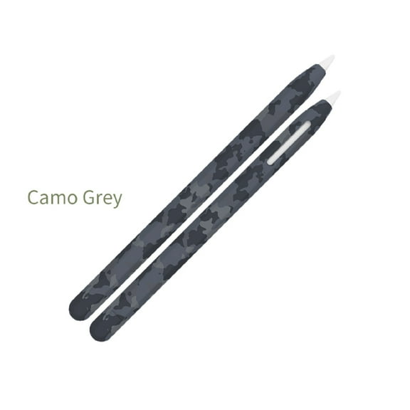 Pencil Case Compatible for Apple Pencil 2nd Generation, Camouflage Sleeve Soft Silicone Skin Slim Cover for Apple Pencil 2nd Generation,Gray