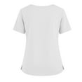 thumbnail image 4 of Scrub Tee for Women - Button Detail & Side Slit Top, Streetwear-Inspired for Work, Lounging & Casual Outfits | Scrub Tops Women White 4XL, 4 of 5