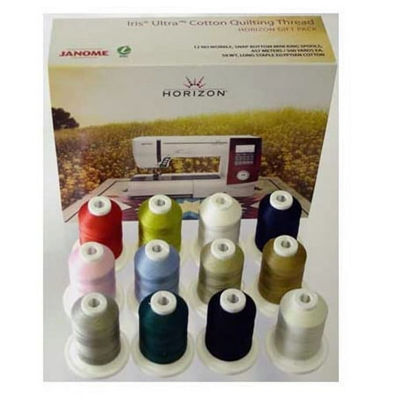 Janome Horizon Best 12 Iris Cotton Quilting Thread Set