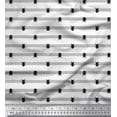 thumbnail image 1 of Soimoi White Crepe Silk Fabric Stripe & Beetles Insects Fabric Prints By Yard 42 Inch Wide, 1 of 1