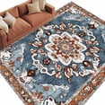 thumbnail image 2 of 5'x8' Area Rugs, Blue Bohemian Indoor Outdoor Area Rug for Living Room Bedroom, Retro Pattern Oriental Farmhouse Ethnic Washable Bathroom Rugs Kitchen Floor Carpet Mats Home Decor Aesthetic, 2 of 8