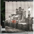 thumbnail image 4 of Ambesonne London Shower Curtain, Urban Life Scenery, 69"Wx84"L, Taupe Grey Red, 4 of 5
