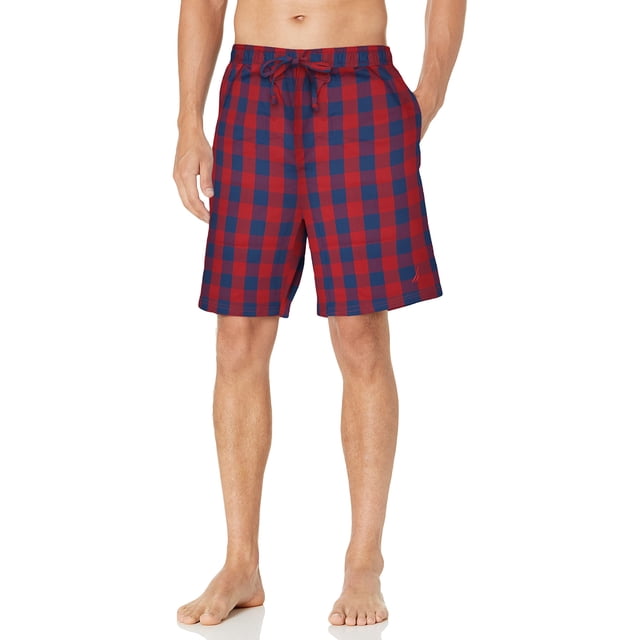 Short de pijama rojo de algodón Nautica WH80S9 para hombre, talla S