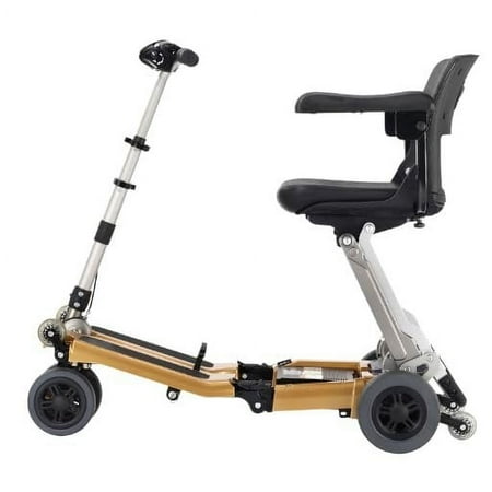 Freerider USA Luggie Golden Elite Foldable Scooter, 320 lbs Weight Capacity, 4 mph Top Speed, 40 Degree Turning Radius, 2.5 in Ground Clearance 10.5ah Lithium Ion