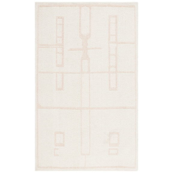 SAFAVIEH Fifth Avenue Della Abstract Runner Rug, Ivory/Pink, 2'3" x 8'