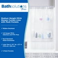 thumbnail image 5 of Kenney Medium Weight PEVA Shower Curtain Liner with Pockets, 70" W x 72" H, White, 5 of 7