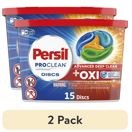 (2 pack) Persil Discs Laundry Detergent Pacs, Oxi, 15 Count