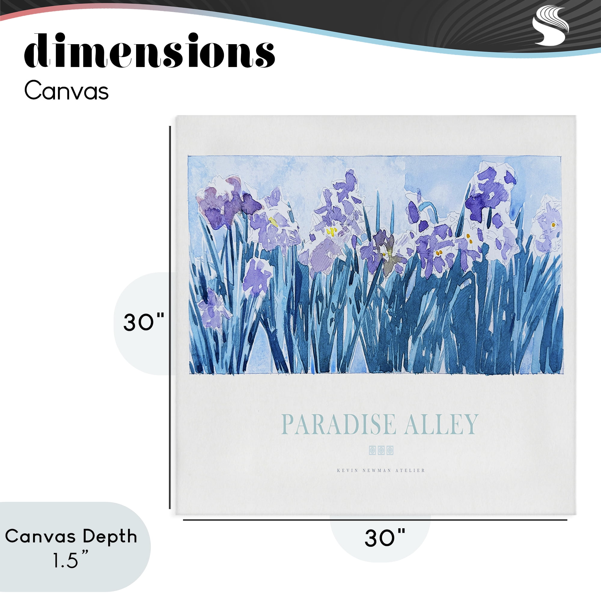 Stupell Industries Paradise Alley Purple Irises Canvas Wall Art, design by Jadei Graphics
