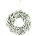 thumbnail image 2 of Northlight Heavily Flocked Pine Artificial Christmas Wreath - 11.75" - Unlit, 2 of 6