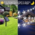 thumbnail image 4 of Fohil Solar Christmas Lights Outdoor Waterproof 39FT 100 LED Solar Powered Snowflake String Lights,8 Mode Long Fairy Lights Decorations for Christmas Tree Garden Patio Fence Yard Decoration, 4 of 6