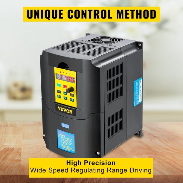 Variador de Frecuencia VEVOR Convertidor de Frecuencia 4 kW 1 o 3 Fases 5,5 HP