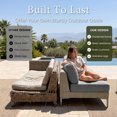 thumbnail image 4 of LayinSun 6-Piece Wicker Rattan Patio Furniture Set, Deep Seating Outdoor Modular Sectional Sofa Conversation Set with Thick Cushions for Lawn, Garden, 4 of 7