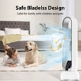 thumbnail image 3 of Advwin Bladeless Tower Fan, Quiet Cooling Air Circulator with 60° Oscillation, 24 Speeds, White+Silver, 3 of 10