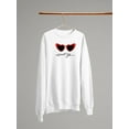 thumbnail image 3 of Retro Red Heart Sunglasses Sweatshirt Women -Image by Shutterstock, Female XX-Large, 3 of 4