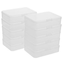 Amosfun 10Pcs Clear Plastic Storage Containers Stackable for Game Card and Small Accessories Storage