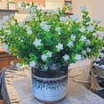 thumbnail image 6 of Artificial Flowers for Outdoors, Outdoor Faux Plants, 12 Bundles UV Resistant Realistic, Faux Flowers for Outdoor Planters, Spring Summer Home Garden Decoration, White, 6 of 7