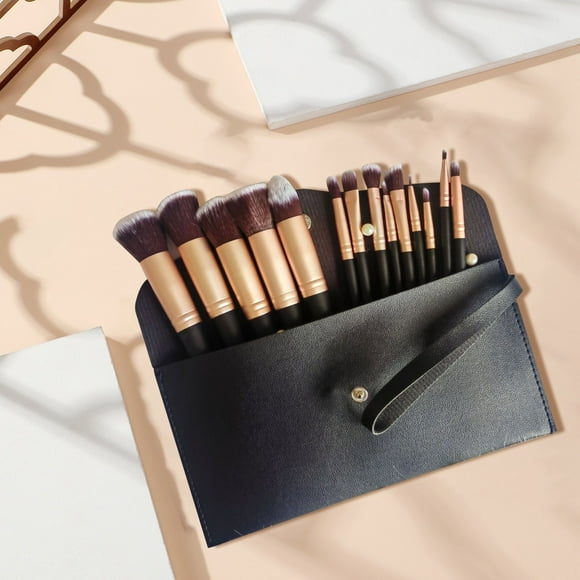 Fiudx Juego de Brochas de Maquillaje de 14 Piezas con Cerdas Suaves, Herramientas de Belleza Multifuncionales, Diseño Exquisito y Duradero, Aplicación de Maquillaje Diario, Imprescindible para Los Am