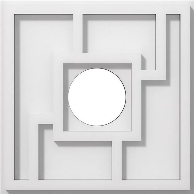 Ekena Millwork CMP10KX-03000 10 in. OD x 3 in. ID Square Knox Architectural Grade PVC Contemporary Ceiling Medallion