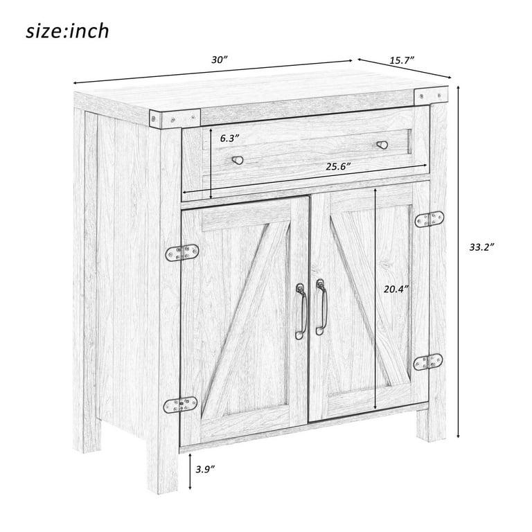 2 Door Apothecary Accent Cabinet