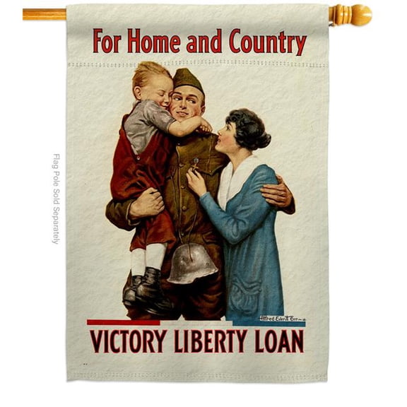 US Brotherhood H183063-BO 28 x 40 in. for Home & Country House Flag with Armed Forces Service Double-Sided Decorative Vertical Flags Decoration Banner Garden Yard Gift