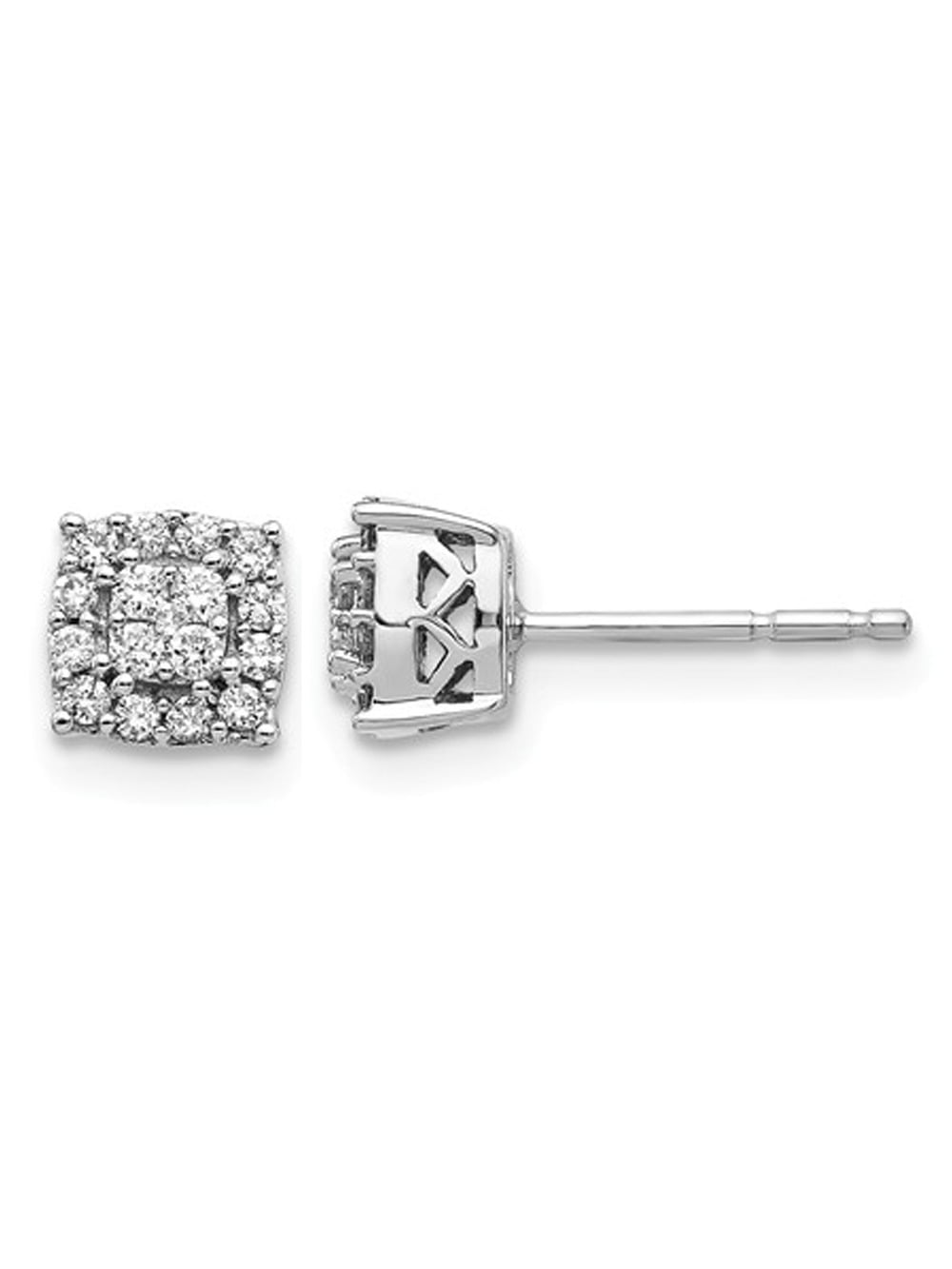 1 4 Carat Ctw Diamond Stud Earrings In 14k White Gold