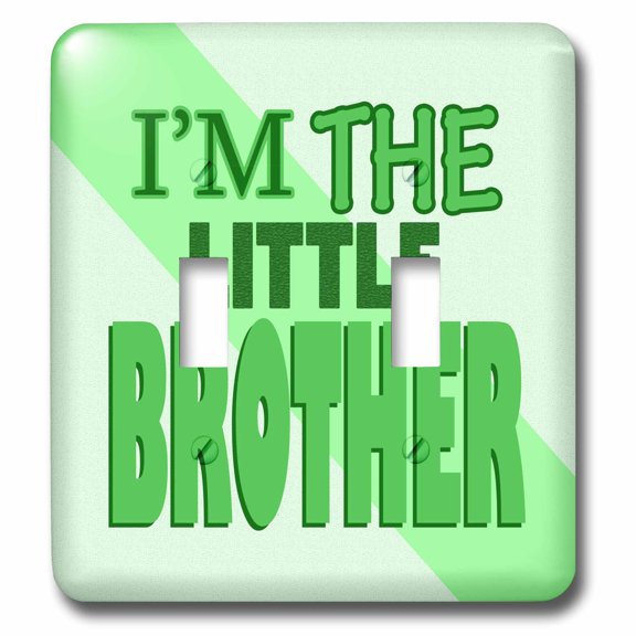 3dRose, Im the Little Brother Green, double toggle switch
