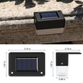 thumbnail image 2 of Fence Solar Lights 4 Pack Warm White & Multicolor Color Changing Deck Lights IP65 Waterproof Outdoor Solar Powered Stair Lights 2 of 10
