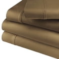 thumbnail image 2 of Superior 5-Piece 600 Thread Count Cotton Blend Deep Pocket Sheet Set, Split King, Taupe, 2 of 4