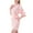 Pink, variant on Azrian Womens Pajamas,Women's Solid Color Home Wear Casual V-neck Belt Half Sleeve Pajama Dress XXL Size,Black on